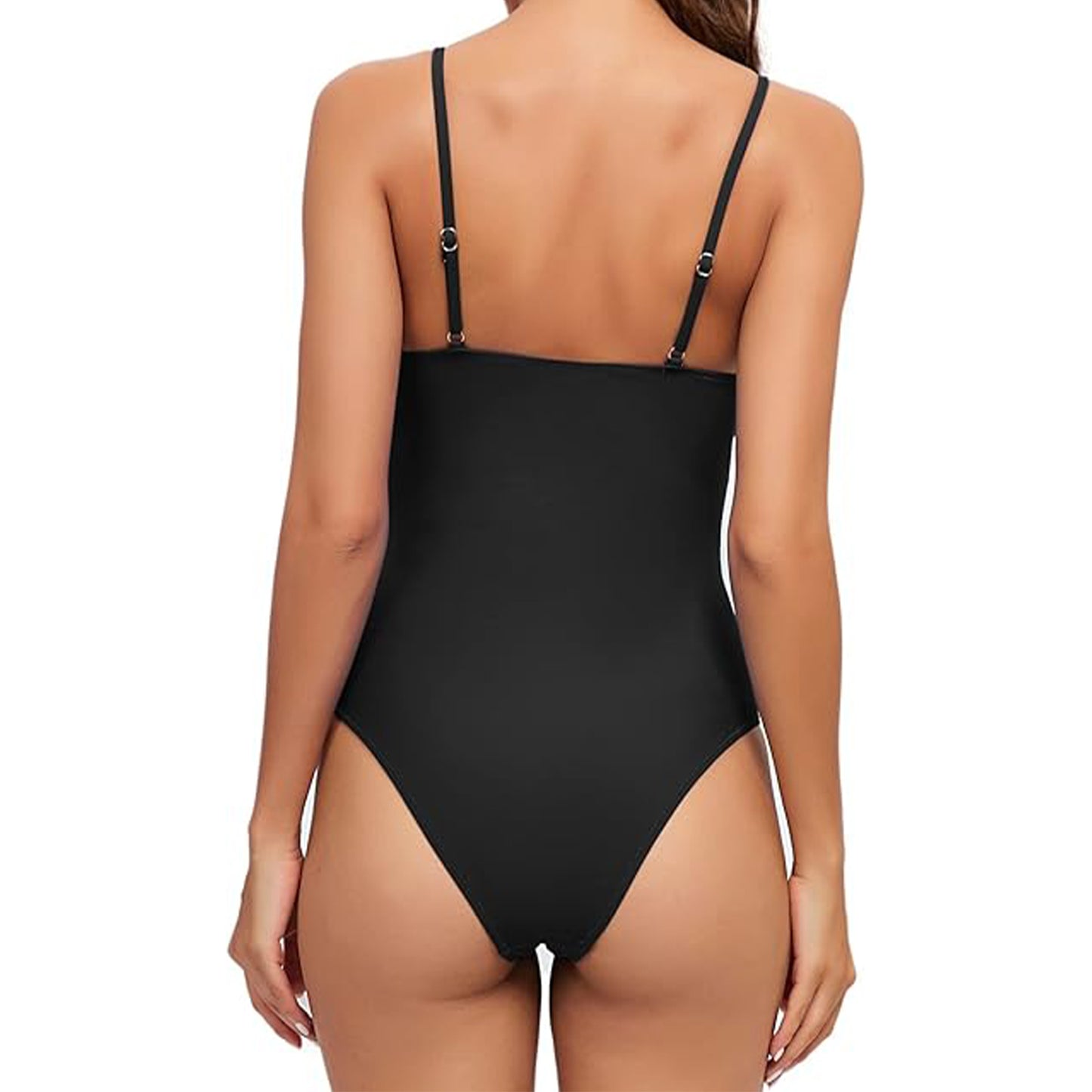 Women's One Piece Swimsuit Tummy Control Bathing Suits V Neck Swimwear