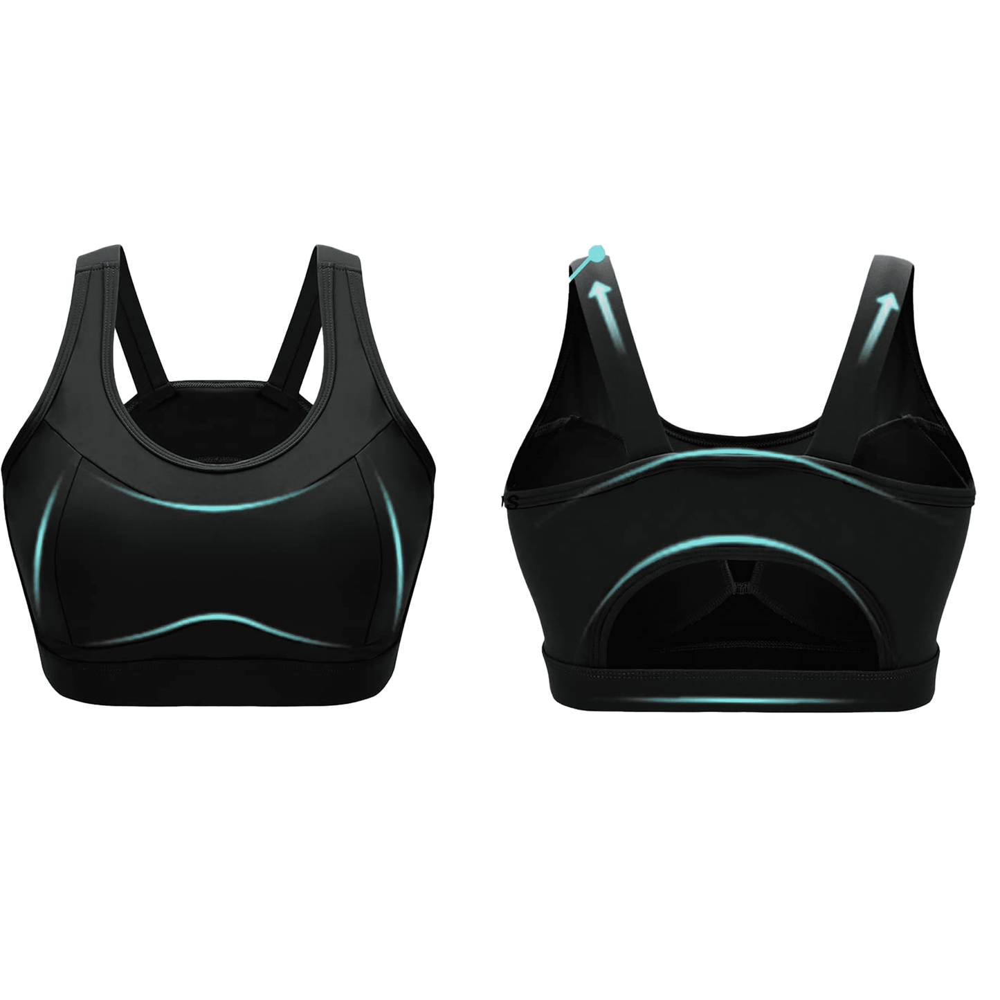 MLDRA Athletic Bra for Women Backless High Support Push Up Bra Sports Bras with Hollow Out Design Ideal for Running Jogging and Gym