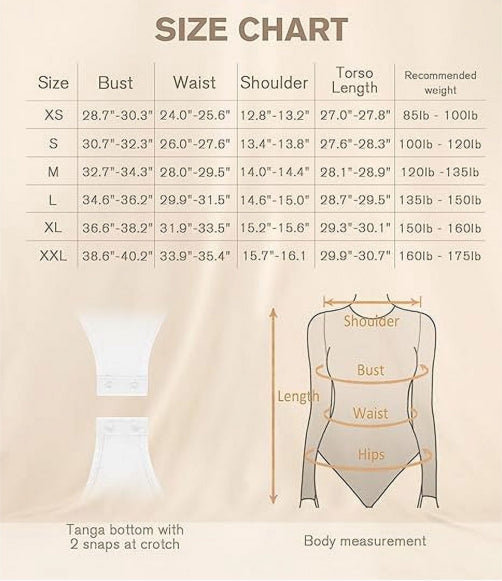Body Suit Tummy Control Bodysuit Deep V Neck Zip Up Long Sleeve Tops Black Bodysuits for Women Black