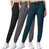 MLDRA 3 Pack Joggers Sweatpants for Women Ultra-Soft Lightweight for Lounge Athletic Yoga Running Workout Pants with Pockets